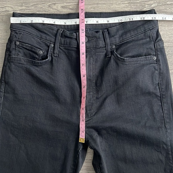 MOTHER The Insider Crop Step Fray Not Guilty Size 28 Bootcut Black Grunge 90s - Picture 10 of 12